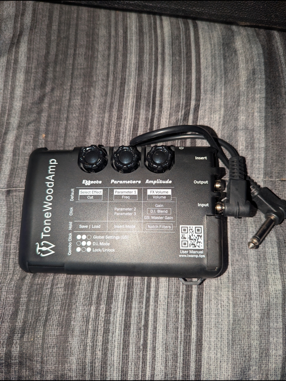 ToneWoodAmp ToneWoodAmp Model Single Effects Pedal for Acoustic Guitar Black